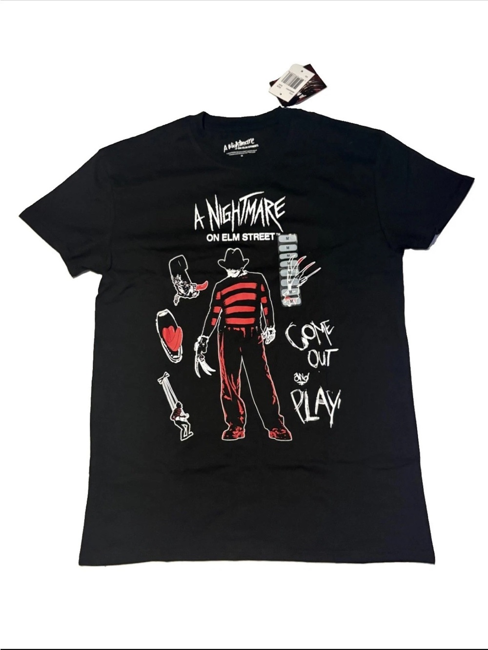 Nightmare On Elm Street Black T Size Medium Graphic